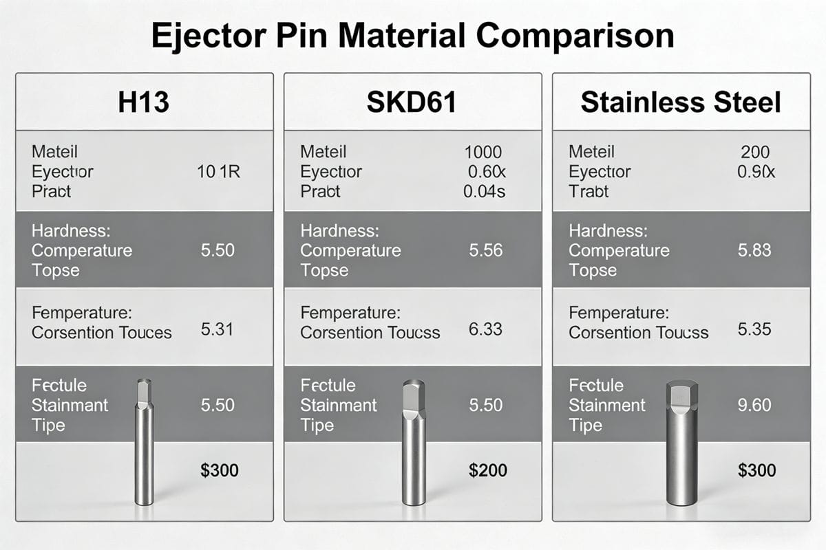 Ejector Pin Material Comparison Ejector Pin Materials