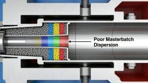 poor masterbatch dispersion