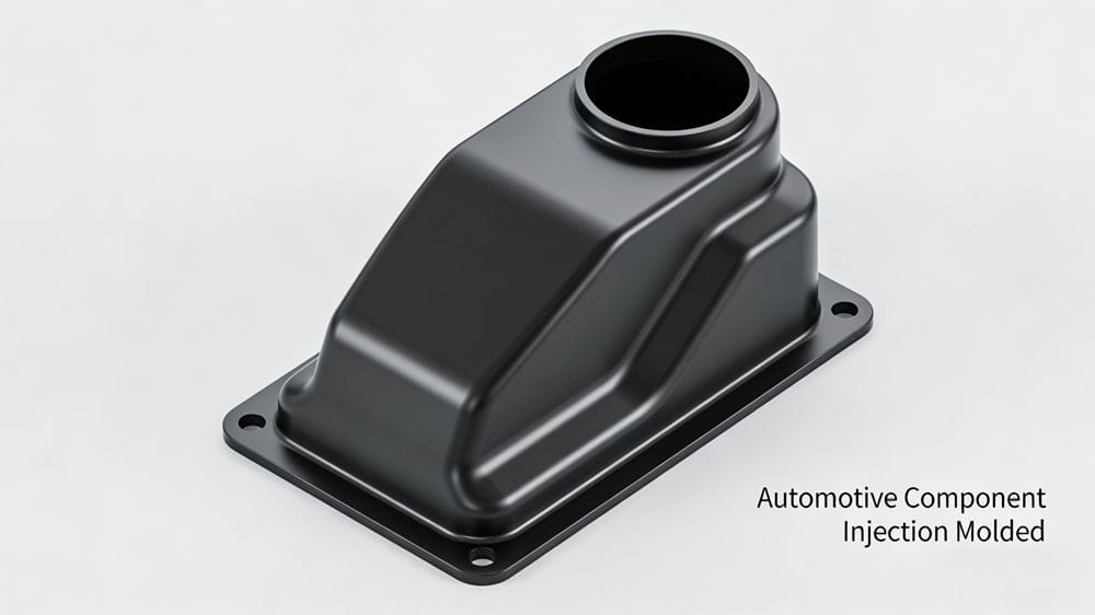 Heat resistant ABS injection molded automotive component