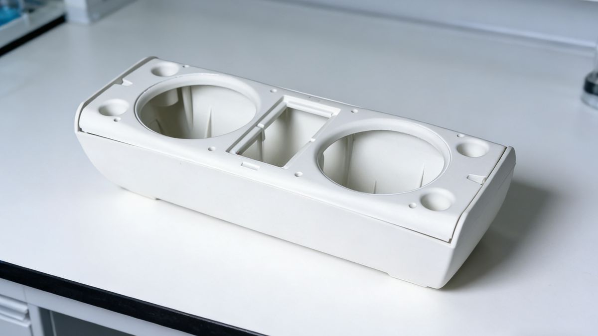 Example of injection molding short shot defect on a plastic component