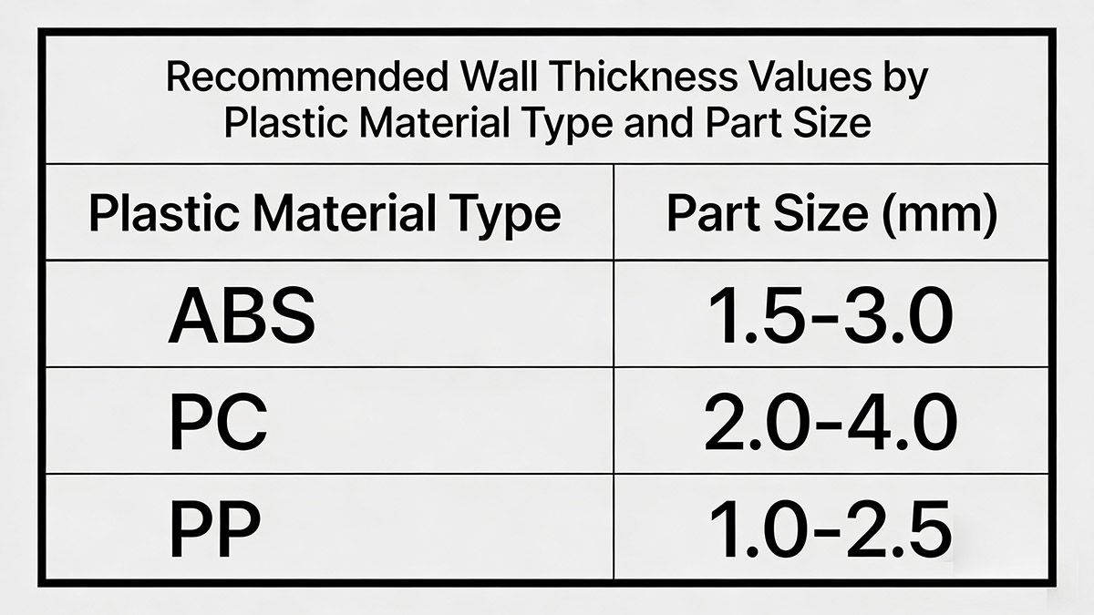 Material-Specific Wall Thickness Recommendations