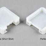 short shot defect vs. fully filled injection molded part – visual comparison for troubleshooting