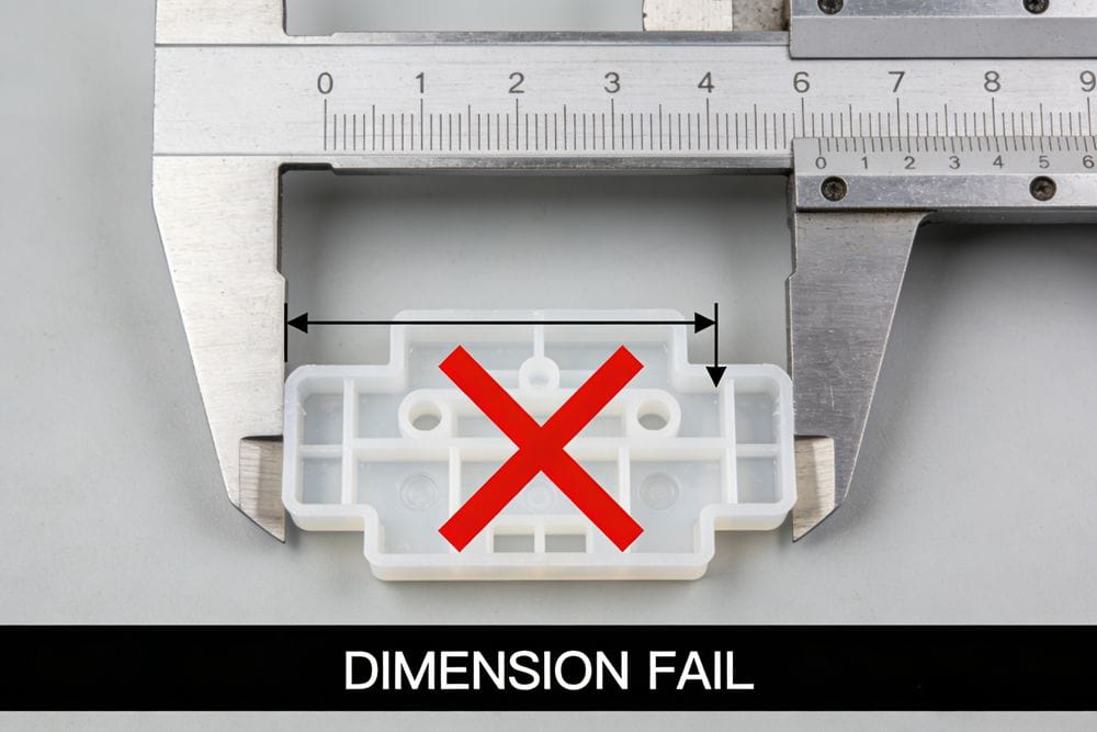Unstable dimensions in injection molding