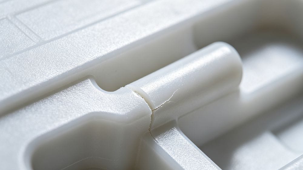 Stress whitening and micro-cracks on injection molded part