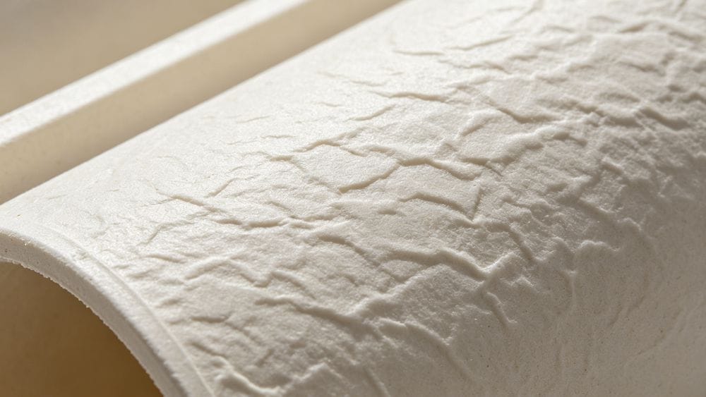 Understanding the Cause of Orange Peel A close-up of a thick plastic part with a wrinkled, orange-peel-like surface texture.