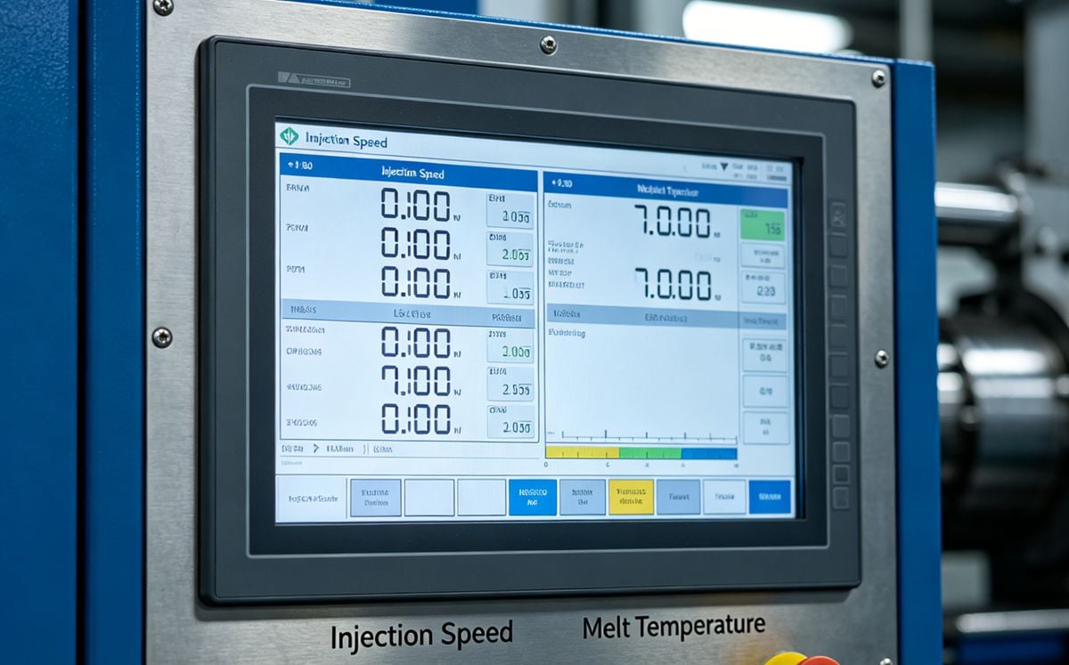 Adjusting injection molding machine parameters for better gloss.
