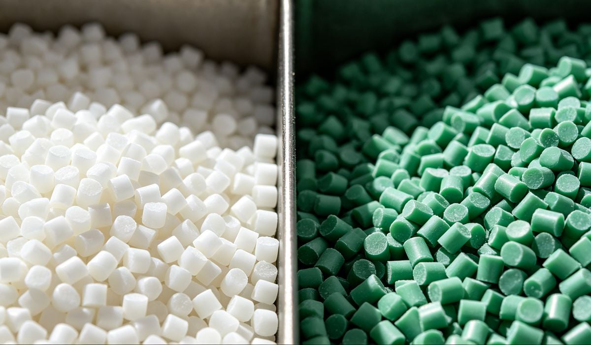 Plastic raw materials and regrind affecting injection molding quality.