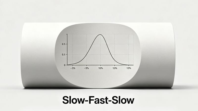 Injection molding speed profile graph showing slow-fast-slow curve for thick wall parts.