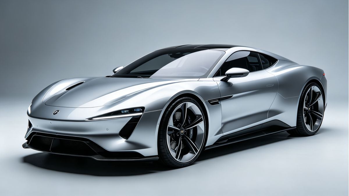 A futuristic car design highlighting plastic components