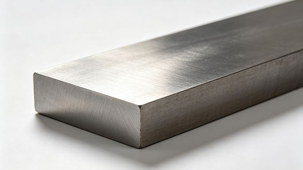 A block of high-grade H-13 tool steel ready for machining