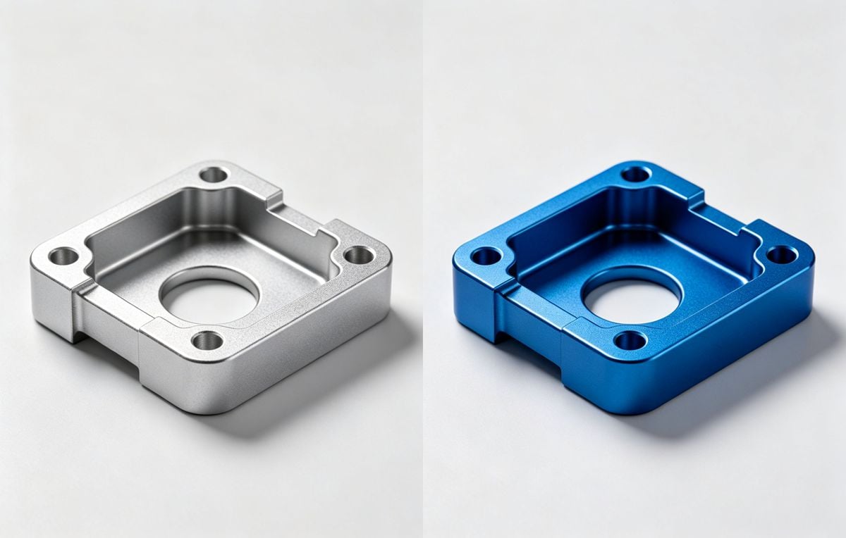 Anodized aluminum injection molded parts showing vibrant color options.