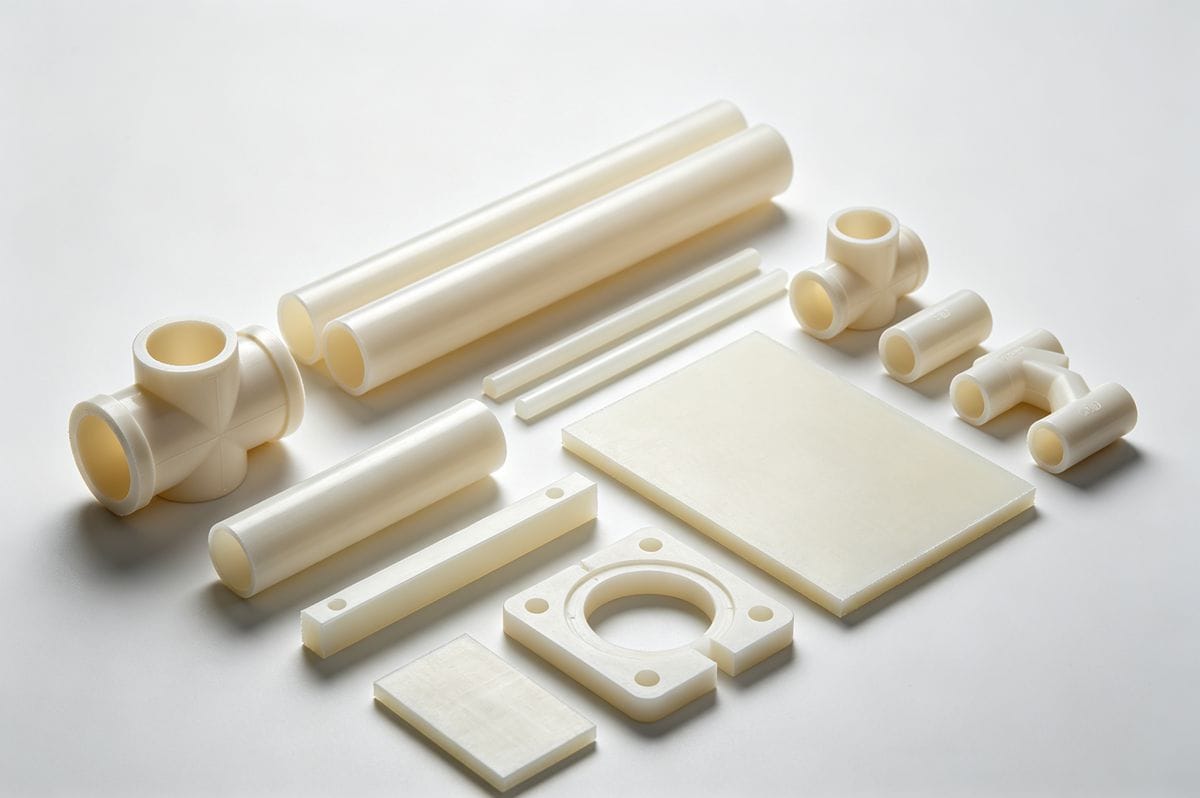 Industrial Applications of PVDF A collection of different PVDF parts used in various industries