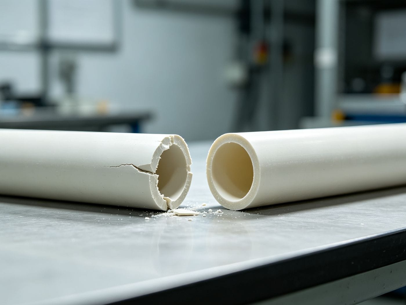Rigid PVC products toughened with 35% CPE impact modifier.