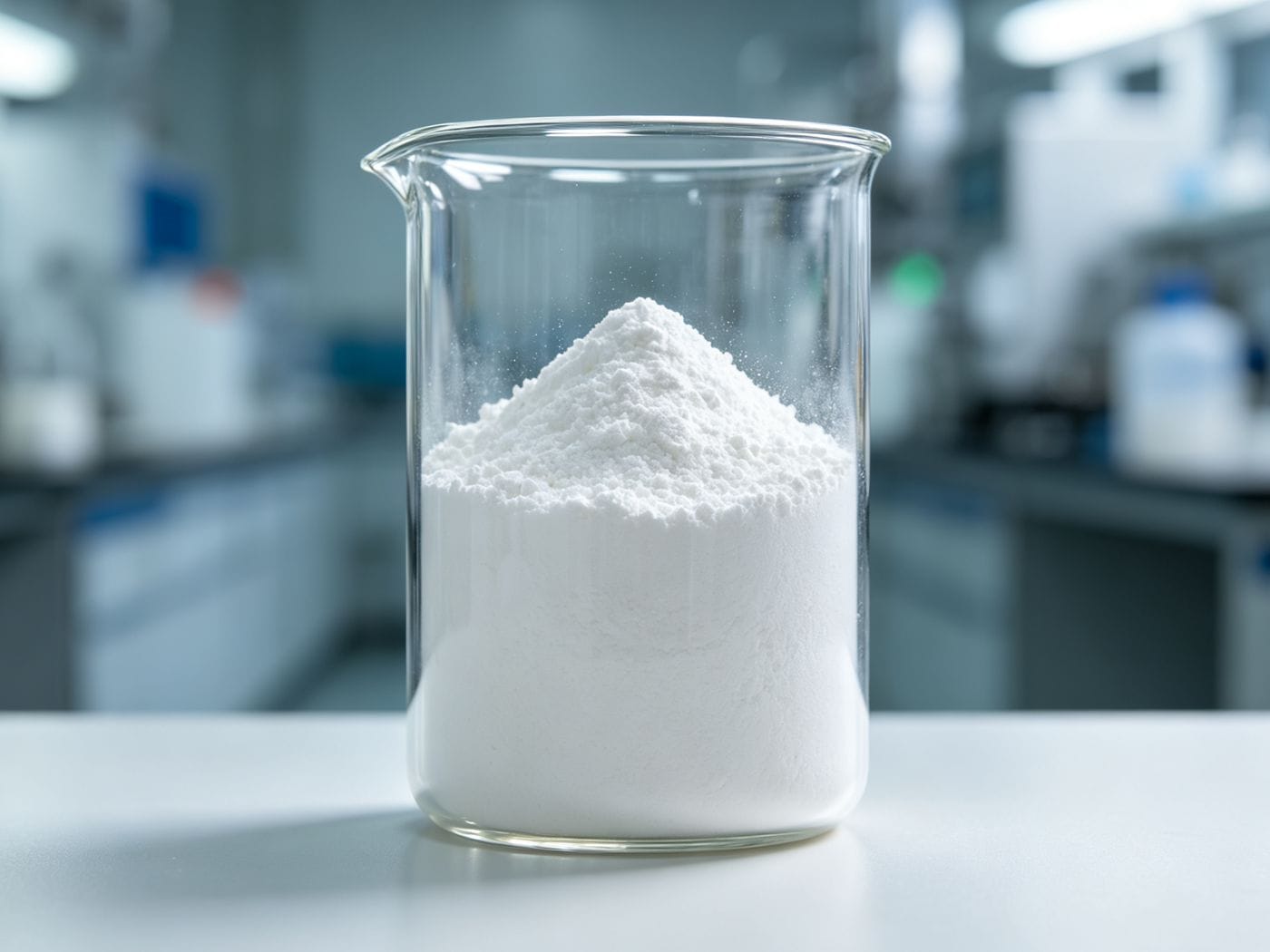 White CPE chlorinated polyethylene powder used as PVC impact modifier.