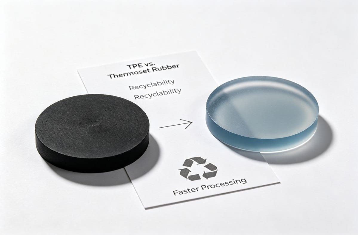 TPE vs Thermoset Rubber recyclability comparison