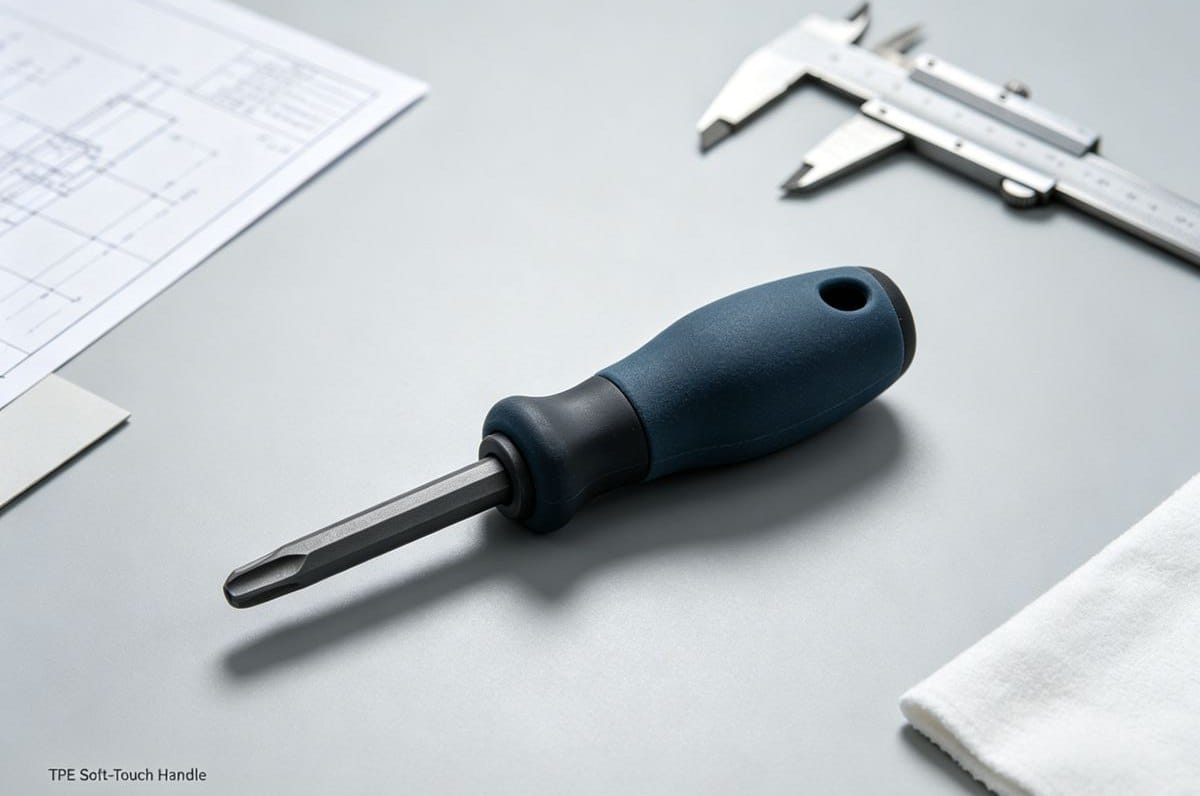Custom TPE injection molded soft-touch handle