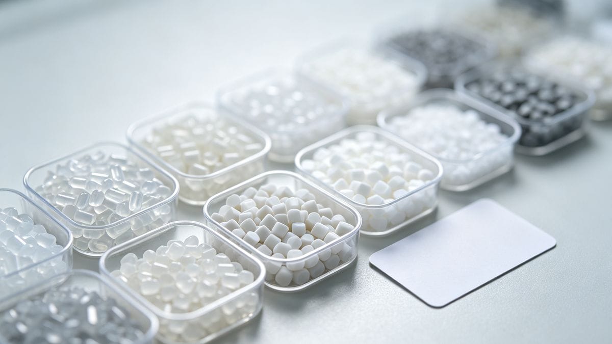 Various plastic pellets with different properties