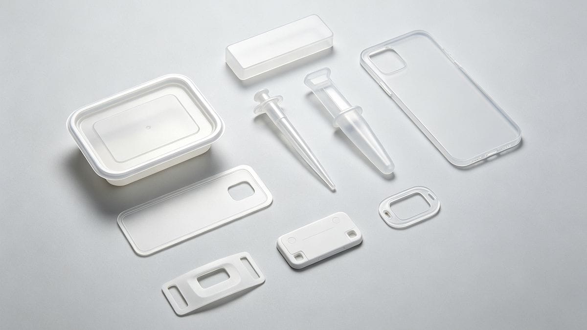 An assortment of thin-wall products from different industries