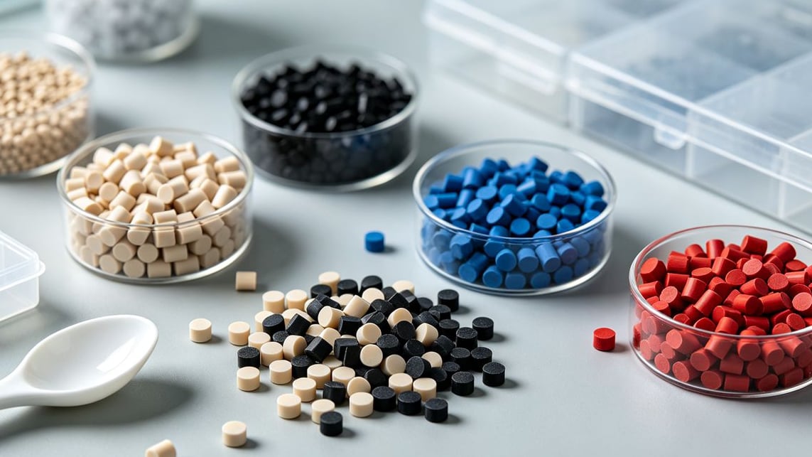 Choosing the Right TPE Material Assortment of different colored TPE material pellets