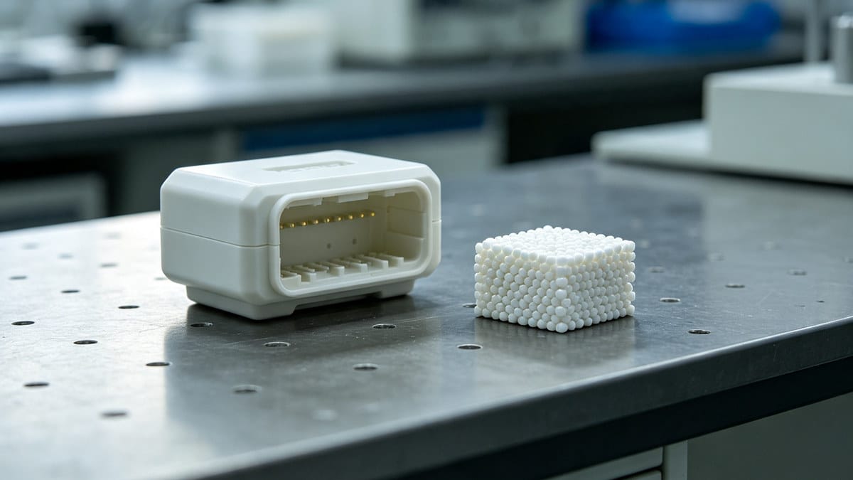 Material Over-Engineering A simple plastic toy made from an overly expensive, high-performance polymer