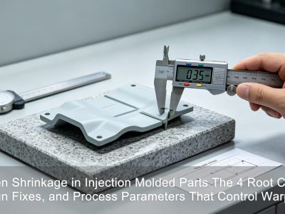 uneven shrinkage in injection molded parts